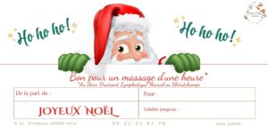 Carte cadeau de Noël 1 massage