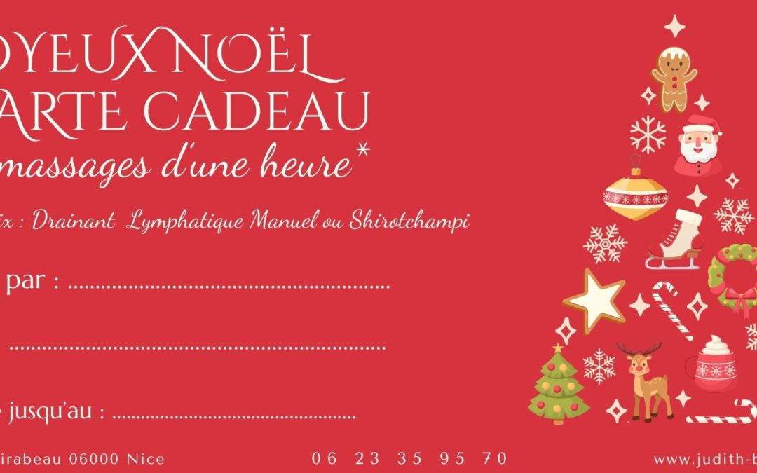 Cartes cadeaux massages à Nice