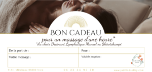 Carte cadeau massage femme à Nice Alpes Maritimes France