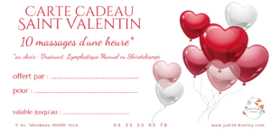 Box cadeau carte 10 massages Judith Biolley Naturopathe