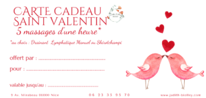 Box carte cadeau 5 massages Judith Biolley Naturopathe
