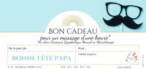 Carte cadeau 1 massage fête des pères